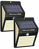 Luce Solare LED Esterno,litogo[2 Pezzi] 140LED Luci Solari Lampade Faretti Solari a LED da Esterno Sensore di Movimento IP65 Impermeabile 3 Modalità per Giardino, Parete Wireless Risparmio Energetico