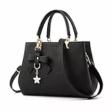 URAQT Borsa a Mano Donna, Tracolla Borsetta Borsa a Mano Tote, Borse a Spalla Donna in PU Pelle per Shopping, Partito, Casual & Work - Nero