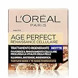 L'Oréal Paris Crema Viso Notte Age Perfect Reinassance Cellulaire, Trattamento Ricostituente Notte, Pelli Mature, 50 Ml, Confezione Da 1
