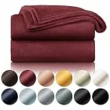 Blumtal - Coperta Plaid Morbida 270 x 230 cm - Coperta Pile, Plaid Divano Super Morbida, Coperta Fluffy di Alta Qualità, certificata OKEO-Tex, Rosso Scuro