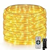OxyLED Catena Luminosa, 20M 300 LED Tubo LED Luci Stringa Luminosa con Telecomand Tubo Luminoso IP44 Impermeabile 7 Modalità di Illuminazione e Luminosità Regolabile Motorizzato Interno Esterno