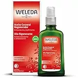 Weleda Olio Rigenerante Melograno, trattamento rassodante per una pelle perfettamente morbida e curata, profumo femminile di arancia, davana e vaniglia (1X100 ml)