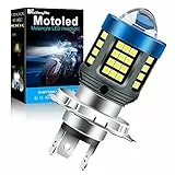 H4 LED Lampadina per Fari per Moto, KaiDengZhe 2022 Nuove Lampadine per Fari a LED per Moto Scooter HB2 9003 Aggiornate con Proiettore HD, Luci Abbaglianti e Anabbaglianti Moto 25W 12V-80V Bianco-1PZ