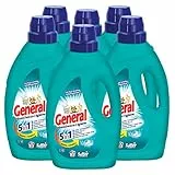 6x detersivo liquido General Freschezza+Igiene 5in1 per Lavatrice 28 Lavaggi - 6 Flaconi da 1,26L ciascuno