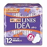 Lines Idea Ultra Assorbenti Giorno con Ali, Confezione da 12 Pezzi