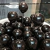 Yiran Palloncini neri - 100 pezzi in lattice da 25,4 cm con 1 pezzo di ricambio per palloncini e 1 nastro, decorazioni per feste di compleanno, matrimoni, anniversari e celebrazioni