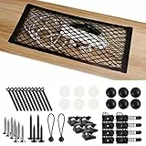 Kit Organizzazione Cavi, 1 Rete Portacavi, 5 Autoadesivo Clip Cavo, 8 Fascetta per Cavi Autoadesiva, 8 Fascetta Cavi, Organizzazione flessibile dei cavi per TV-PC sotto la scrivania Home Office