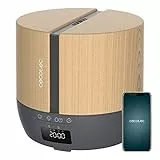 Cecotec PureAroma 550 Connected Grey Woody Diffusore di aromi, capacità 500 ml, display a LED, altoparlante, controllo Bluetooth, app, timer 12h, 3 modalità operative, copertura 30m2, V1705252