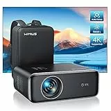 【Auto Focus/Keystone】 Proiettore WiFi Bluetooth 550 Ansi 1080P Nativo Full HD, WiMiUS Proiettore 4K Supporta con Funzione Zoom Videoproiettore WiFi6 Home Cinema per Telefono/TV Stick/PS5 HDMI AV USB
