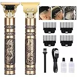 Tagliacapelli, Guijiyi Professionale Tagliacapelli Ricarica USB T-Blade Uomo Tagliatrice Capelli Taglierina Barbiere Barba Elettrica Trimmer e Precisione Impermeabile con 4 Pettini