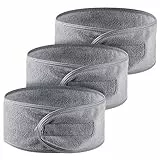 Fascia per Capelli per Trucco, Queta Fascia per Capelli Cosmetici Terry, Fascia per Capelli Regolabile con Velcro 3 Pezzi (Grigio)