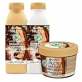 Garnier Fructis Hair Food Burro di Cacao, Kit con Shampoo, Balsamo e Maschera per Capelli Secchi e Ricci, Fino al 98% di Ingredienti di Origine Naturale, Senza Siliconi