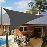 LOVE STORY Tena a Vela 3.6 x 3.6 x 3.6m Vela Ombreggiante Triangolare Parasole Esterno Impermeabile PES Protezione UV per Giardino Terrazza，Antracite