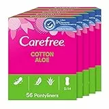 Carefree Salvaslip in cotone e aloe, confezione da 5 pezzi = 280 salvaslip