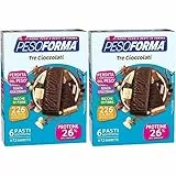 Pesoforma Barrette gusto Tre Cioccolati, 6 Pasti Sostitutivi Dimagranti in 12 barrette, Ricco in proteine (Confezione da 2)