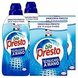 Bio Presto Detersivi Lavaggio a Mano in Ammollo, 2x Detersivo Polvere 2x Detersivo Liquido, Elimina Macchie e Sporco in Acqua Fredda, anche per Capi Colorati e Delicati - 4 Confezioni Totali