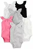 Simple Joys by Carter's Body Senza Maniche Bimba, Pacco da 6, Multicolore/Cuori/Pois, 24 Mesi