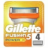 Gillette Fusion5 Power Lamette di Ricambio, Confezione da 4 Ricambi