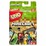 Mattel Games - UNO Versione Mincraft, Gioco di Carte per Famiglie e Bambini 7+ Anni, FPD61