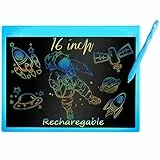 16 Pollici Lavagna LCD per Bambini Lavagna Magica Unicorno Tavoletta di Scrittura Colorata Cancellabile con Penna Schermo LCD per Pittura Giocattolo Educativo per Ragazzi Ragazze Compleanno Natale