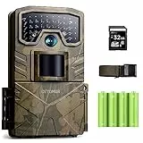 Fototrappola 30MP HD, CEYOMUR Fotocamera caccia con IR Visione Notturna, Timer e Design Impermeabile IP66 con scheda SD da 32GB e batterie per la Caccia e l'osservazione la Fauna