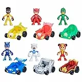 PJ Masks - Super Pigiamini, Personaggi e Veicoli, Collezione Power Heros, Giocattolo per età prescolare con 6 Personaggi e 6 Veicoli, per Bambini e Bambine dai 3 Anni in su [Esclusivo Amazon]