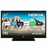 Nokia 24 Pollici (60cm) LED HD Televisori - Smart Android TV Camping Car 12V ( AV Stereo, WiFi, 12 Volt, Triple Tuner - DVB-C/S2/T2, Netflix, Prime Video, Disney+) - HNE24GV210 - 2022