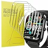 Blueshaweu 6 Pezzi Pellicola per Nerunsa 1.85' Smartwatch P66D, Pellicola Protettiva per Nerunsa / Ddidbi / Dotn / Aptkdoe P66D Smartwatch, Sensibile al Tatto, Senza Bolle, HD Trasparente TPU Film