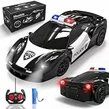 Muakiz Macchina Telecomandata per Bambini, Macchina Polizia Giocattolo Auto Radiocomandata RC Car con Batteria Ricaricabile e Luce della Polizia Giochi Bambini 3 4 5 6 7 8+ Anni Regalo Bambino