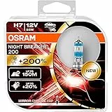 Osram Night Breaker 200, H7, 200% Luce, Lampada Alogena Per Fari, Bianco, 5.9 X 1.2 X 1.2 Cm