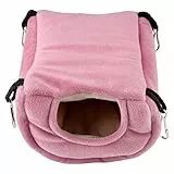 Petyoung Inverno Caldo Nido di Uccelli Casa Appesa Amaca Nido di Pappagallo Antivento Peluche Letto Altalena Grotta per Ara Cacatua Parrocchie Cockatiels