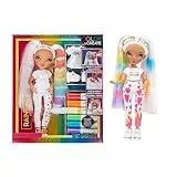 Rainbow High Colour & Create Fashion DIY Doll - Occhi verdi, coda di cavallo, top e scarpe in regalo, pennarelli arcobaleno lavabili - Colora, crea, gioca, risciacqua, ripeti - Età 4-12