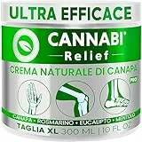 CREMA DI CANAPA PRO 300 ml Ad Alta Efficacia | Gel Per Muscoli Articolari, Spalle, Gomiti, Schiena, Fianchi, Ginocchia, Polsi, Mani