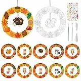 Landifor 12pz Ghirlande Autunnali per Bambini Ghirlande Colorate Autunnale per Bambini Ghirlanda Decorativa Autunnali Set Fai Da Te Carta Ghirlande-Riccio Gufo Volpe-per Artigianato Creativo Bambini