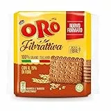 Oro Saiwa Fibrattiva, Biscotti Integrali con 15% di Fibre, 100% Grano Italiano, Consigliato per la Regolarità Intestinale, 420g