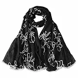Dinnesis Set sciarpa cappello ragazza in cotone e lino, sciarpa di garza, stampata, sciarpa sottile civetta salviette umide lattina, Nero , Taglia unica