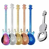 PBIEHSR Cucchiaini da caffè per Chitarra, Dessert in Acciaio Inox Cucchiaio da Musicale chitarre Utensile da Cucina Carino per tè Dessert Drink (colore-B)