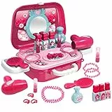 AnJeey 21 PCS Trucco Giocattoli, Finta Giocare Principessa Set, Bellezza Giocattolo Includere Gioielleria Asciugacapelli Spazzole Rossetti Specchio, Regalo per Bambini 2 3 4 5 6 Anni