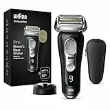 Braun Series 9 Pro, Rasoio Elettrico Barba, Rifinitore di precisione, Custodia da Viaggio, Con Lame Flessibili, Uso a Secco o Sotto Acqua, Batteria Litio Ion, Idea Regalo, 9410s Nero