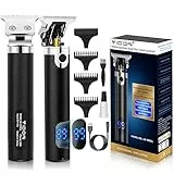 Tagliacapelli Uomo Professionale,Rasoio Elettrico Barba e Capelli,Macchinetta per Capelli,Regolabarba Trimmer Barba Con USB Ricaricabile Schermo LCD T-Blade Impermeabile Adatto a Adulti e Barbiere