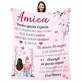 Adolgutty Regalo per Amica, Regali Migliore Amica Compleanno, Idee Regalo per Amica Coperta, Regalo Amica Natale 130 x 150cm