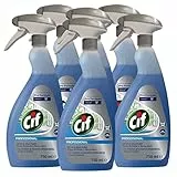6x Cif Professional Vetri & Multiuso Spray Pulitore Detergente Pro Formula Multisuperficie Pulito Brillante Senza Aloni - 6 Flaconi da 750ml ciascuno