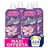 Fabuloso Ammorbidente Lavatrice Concentrato Sensation Magnolia, 216 lavaggi, Bucato Morbido e Fresco 2 volte più a Lungo, 4 x 1.25 L