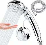 Soffione doccia, soffione doccia portatile con tubo da 1.5M (senza staffa), 6 impostazioni di getto soffione doccia rimovibile ad alta pressione con interruttore ON/OFF