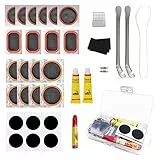 Eastlinran Kit Riparazione Bici,Kit Riparazione Camera d'Aria Bici et di Riparazione per Pneumatici da Bicicletta,con Contenitore Portatile,per Ciclisti,Moto,Veicoli Fuoristrada BMX