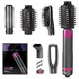 Iceagle Asciugacapelli Multifunzione Hair Styler 5 in 1 - Spazzola Ad Aria Calda, Curly Hot Air Styler, Capelli Curler Negativo Agli ioni Negativi, Rotante Pettine Curling, 5 Accessori, 1200W