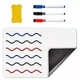 AIYONG Lavagna Magnetica Bianca per Frigorifero,Magnetico Lavagnetta,11,8 x 8,3in,Magnete Frigo Scheda Promemoria,per Cucina Casa Ufficio,Gli Appunti, scarabocchi,con Gomma e 3 Pennarelli a Colori