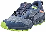 Mizuno Wave Rider GTX, Scarpe da Corsa Donna, Vindigo Vindigo Neolime, 41 EU