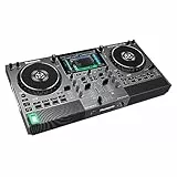Numark Mixstream Pro Go - Console DJ Autonoma con Batteria Ricaricabile, Mixer, Casse, Amazon Music Unlimited, Wi-Fi, Touchscreen, Compatibile con Serato DJ