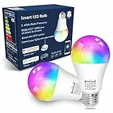 BOXLOOD Lampadina Smart E27 Lampadine Alexa WiFi 7W A60, 60W Equivalente,Lampada Intelligente LED Dimmerabile Controllo Vocale Compatibile con Google Home, RGB 2700K-6500K, 2 Pezzi